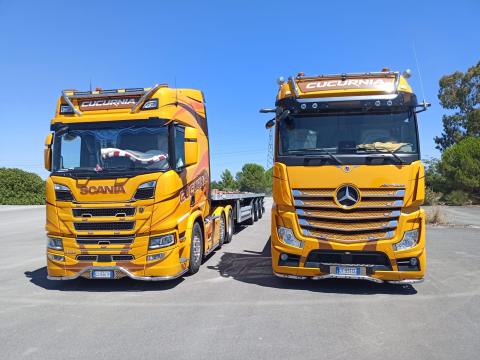 Camion Scania e Mercedes Cucurnia